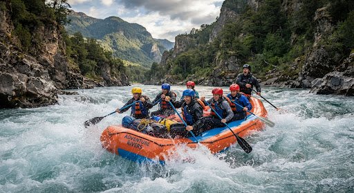 Bamboo river rafting